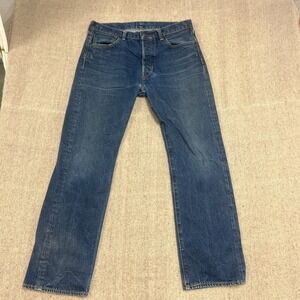 Levi's 501 Jeans Mens 32x32 Blue 2000s Button Fly‎ Dark Wash
